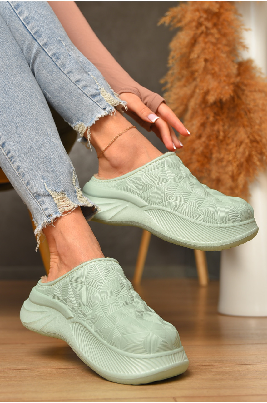 Галоши без задника утепленные мятного цвета 603 207348