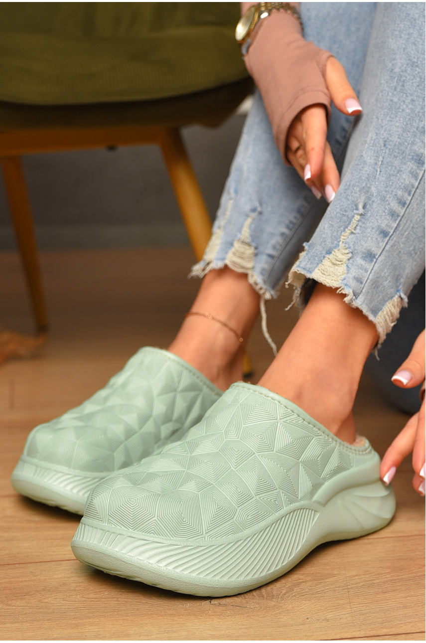 Галоши без задника утепленные мятного цвета 603 207348