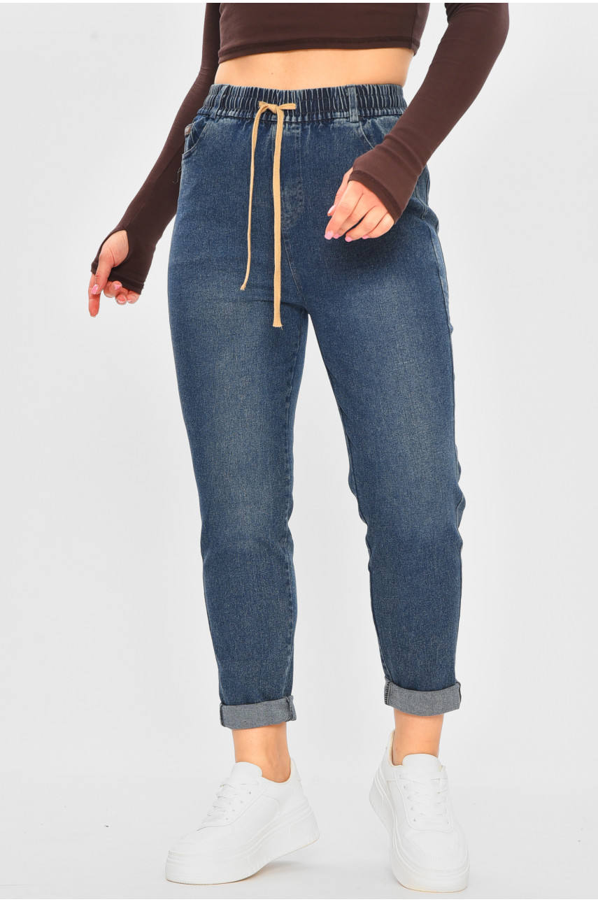 Джинсы женские однотонные синего цвета GN9134-1 207361