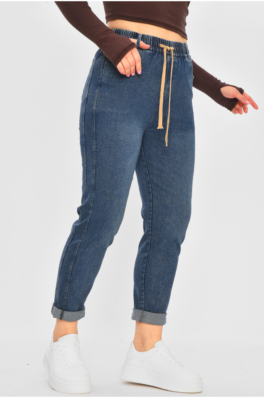 Джинсы женские однотонные синего цвета GN9134-1 207361