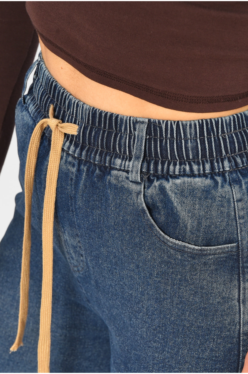 Джинсы женские однотонные синего цвета GN9134-1 207361