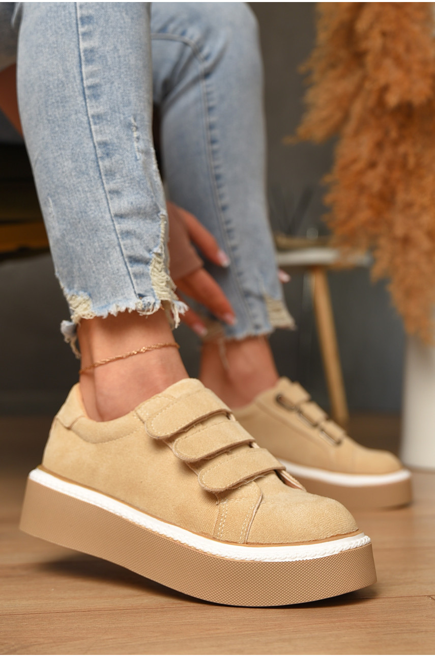 Кроссовки женские бежевого цвета BL9-3 207363