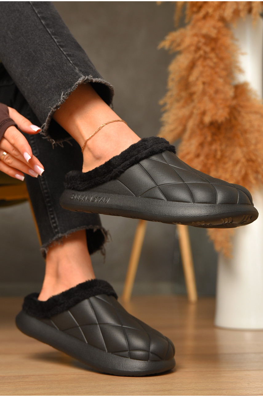 Галоши женские без задника утепленные черного цвета ГП-38 207364