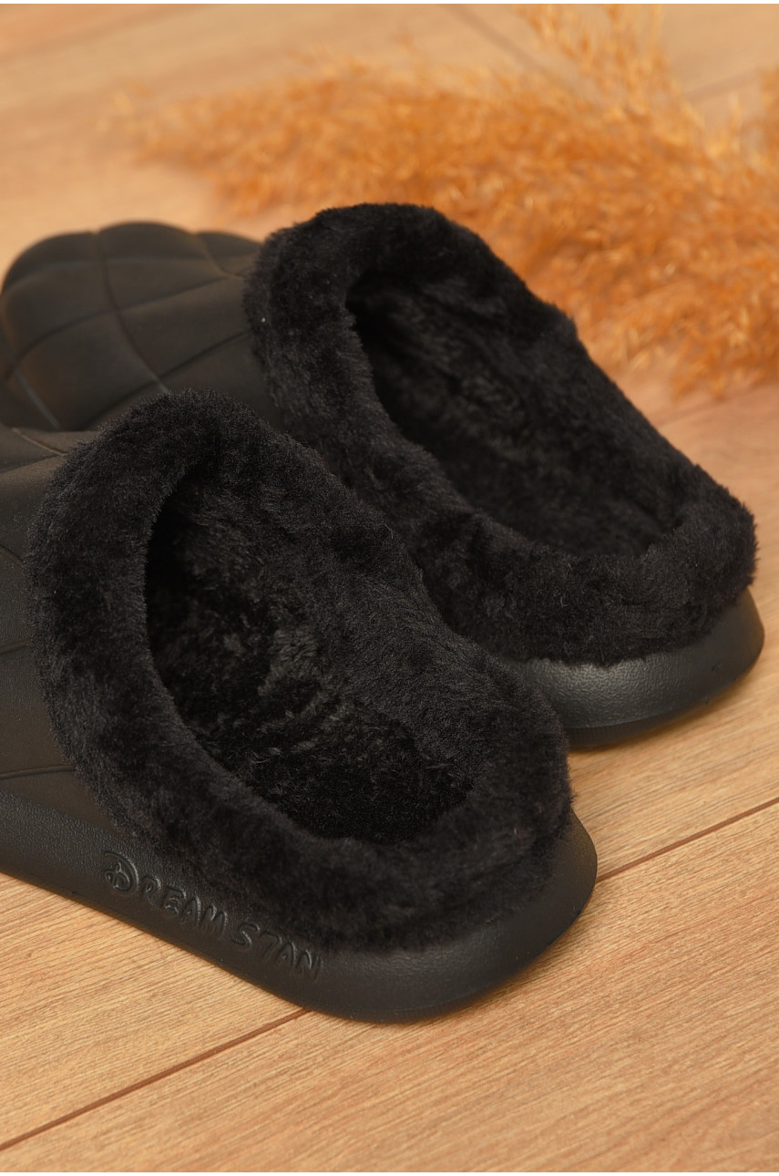 Галоши женские без задника утепленные черного цвета ГП-38 207364