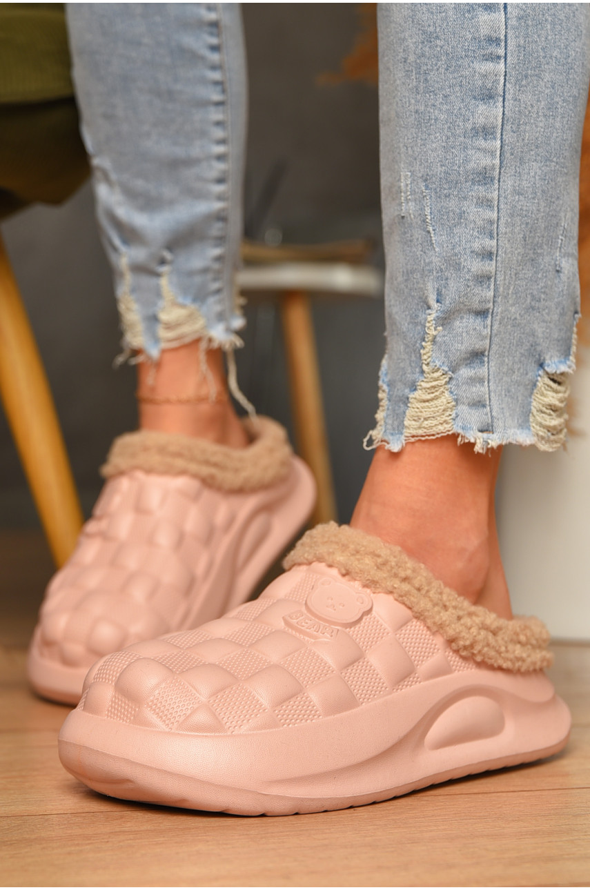 Галоши без задника утепленные розового цвета 604 207367