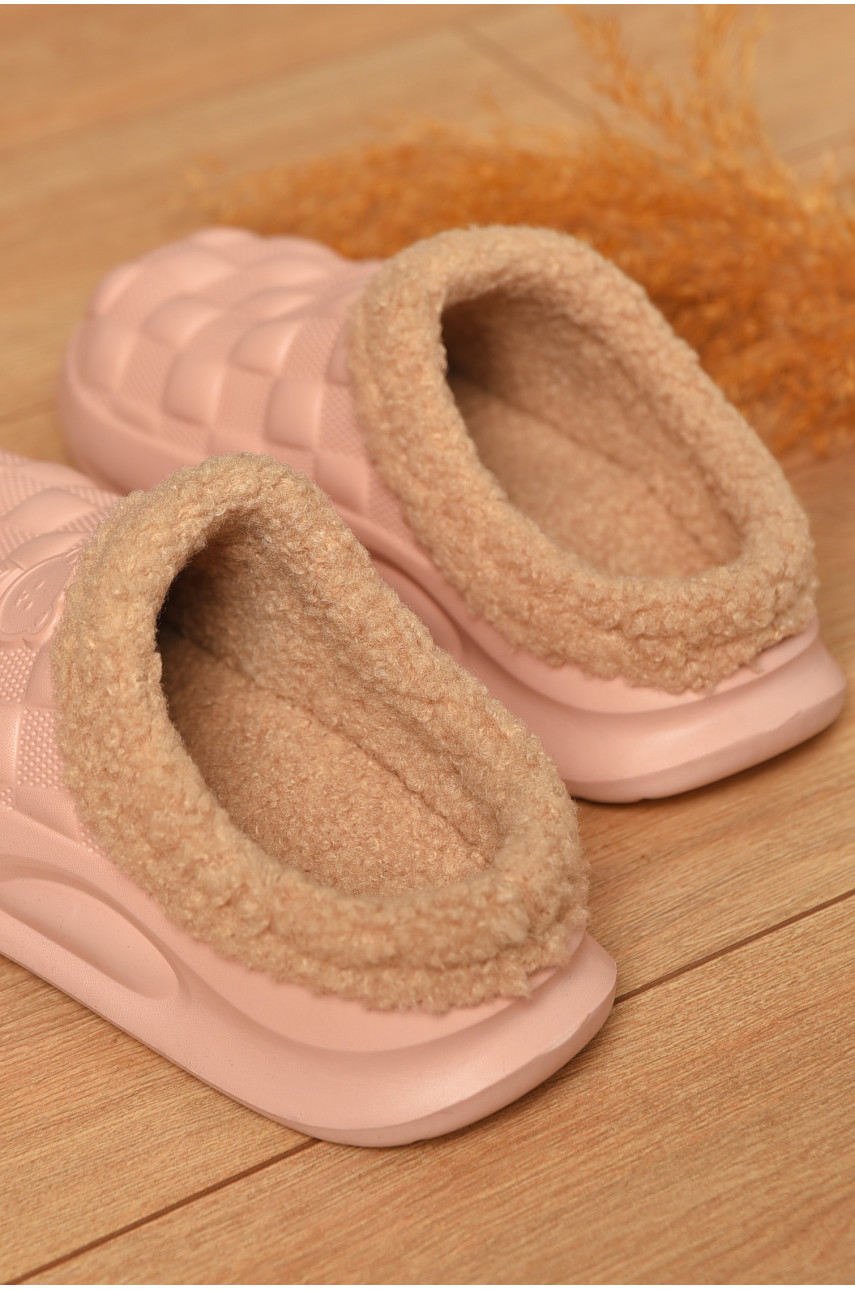 Галоши без задника утепленные розового цвета 604 207367