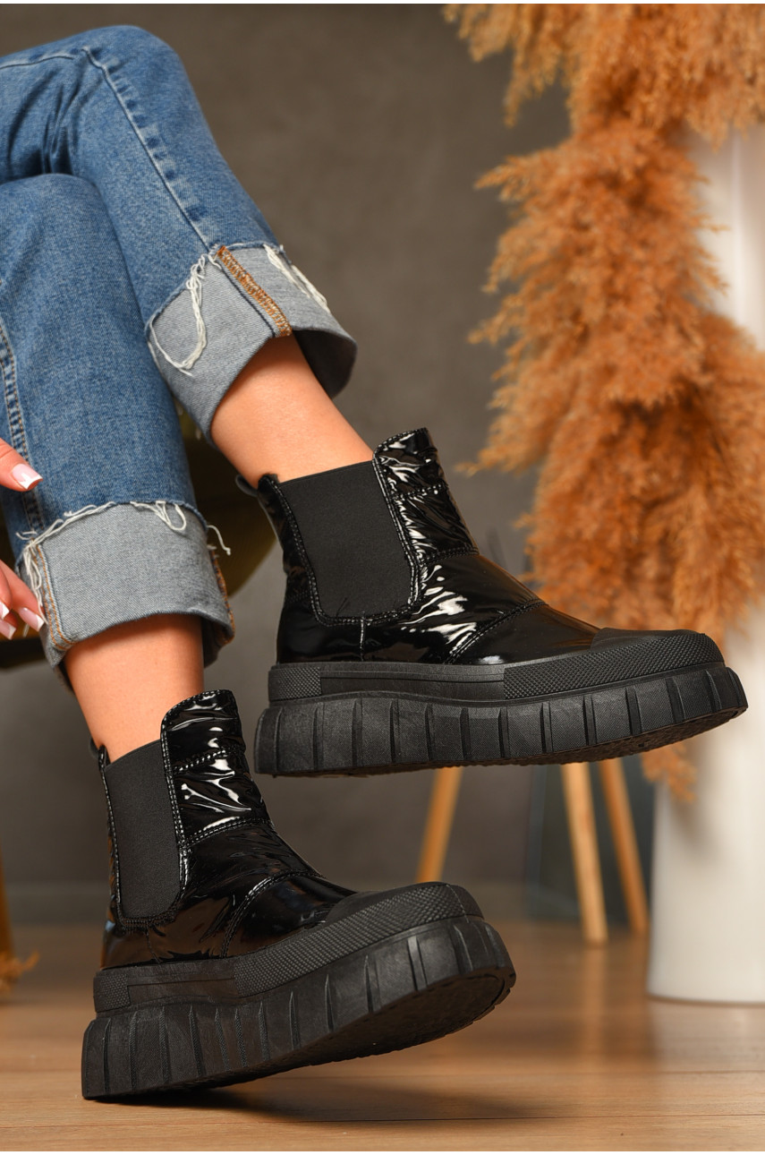 Ботинки женские демисезонные черного цвета JP13-1 207375