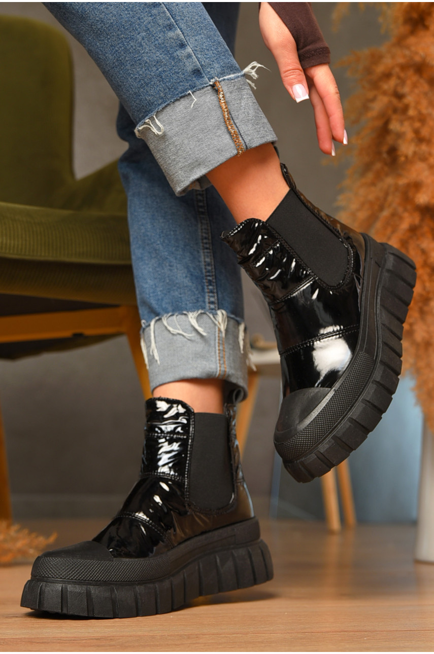 Ботинки женские демисезонные черного цвета JP13-1 207375