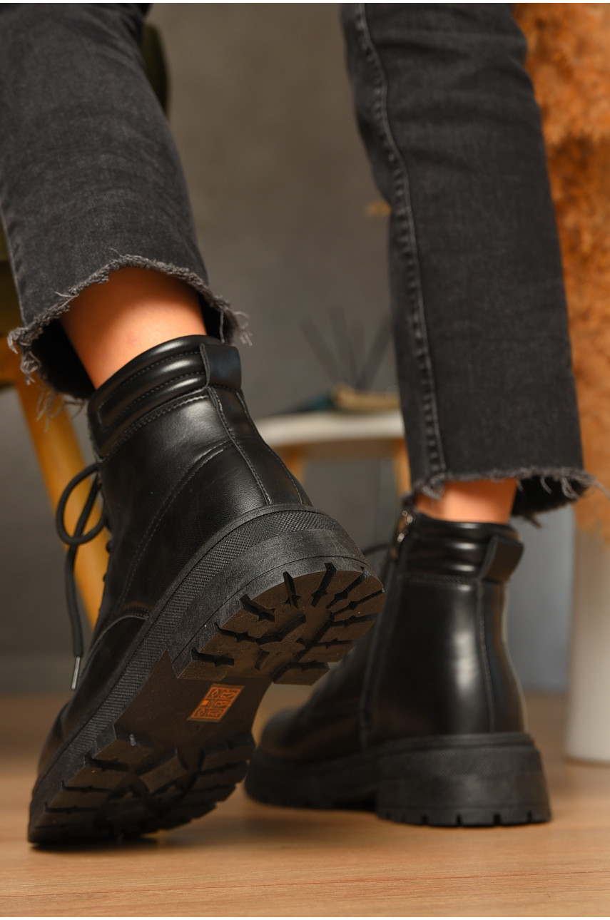 Ботинки женские демисезонные черного цвета JP16-1 207376