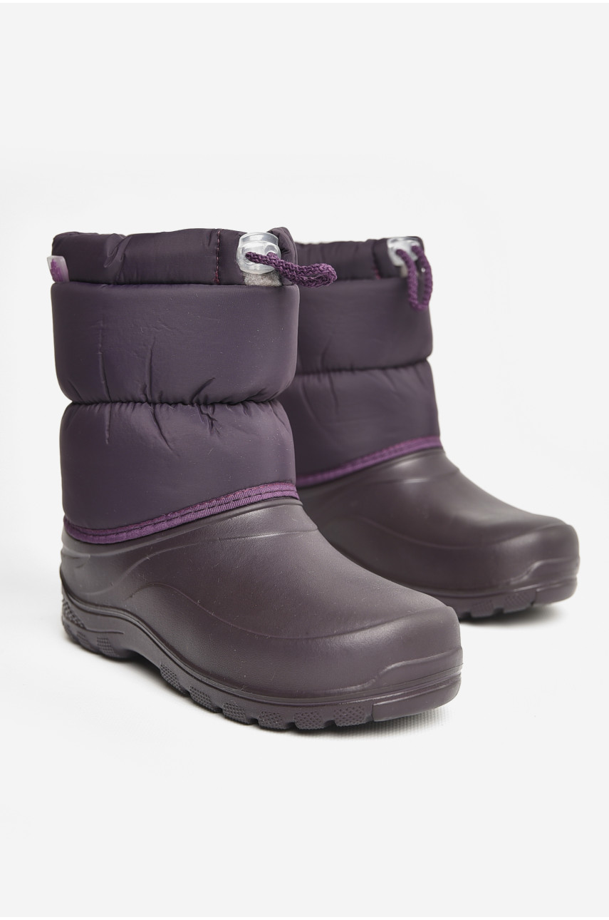 Дутики дитячі на хутрі фіолетового кольору 087 207387