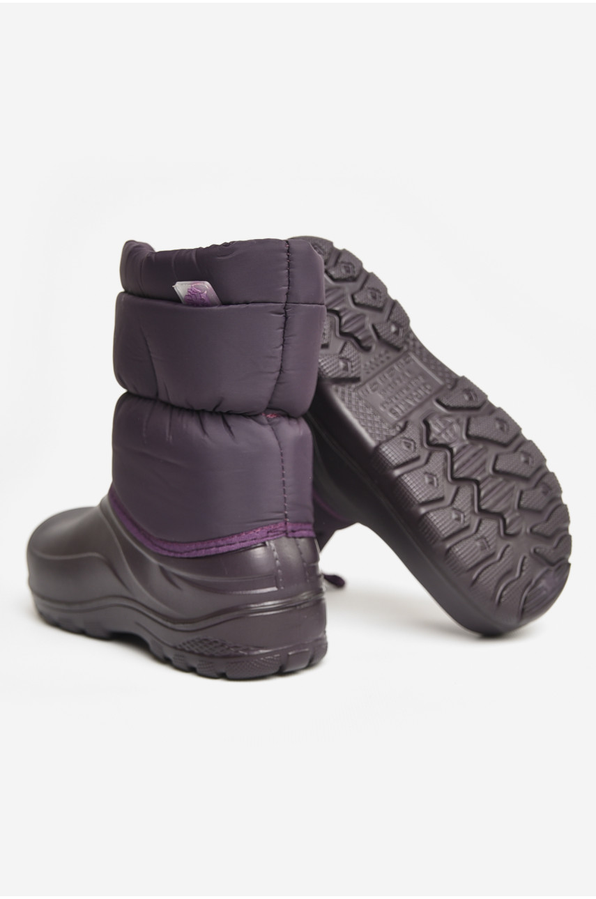 Дутики дитячі на хутрі фіолетового кольору 087 207387