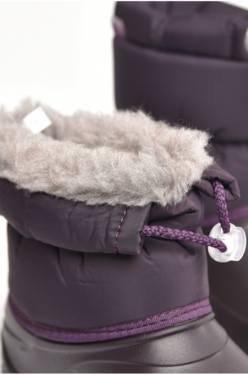 Дутики дитячі на хутрі фіолетового кольору 087 207387