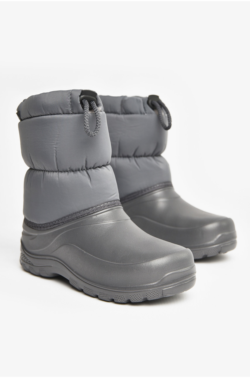 Дутики дитячі на хутрі сірого кольору 087 207390