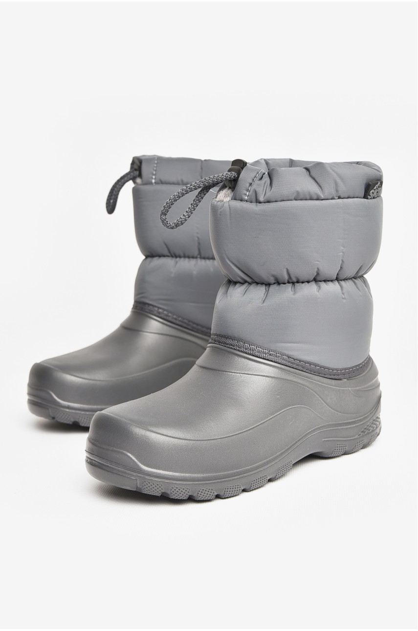 Дутики дитячі на хутрі сірого кольору 087 207390