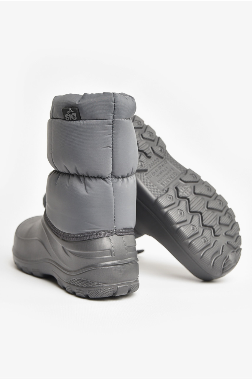 Дутики дитячі на хутрі сірого кольору 087 207390