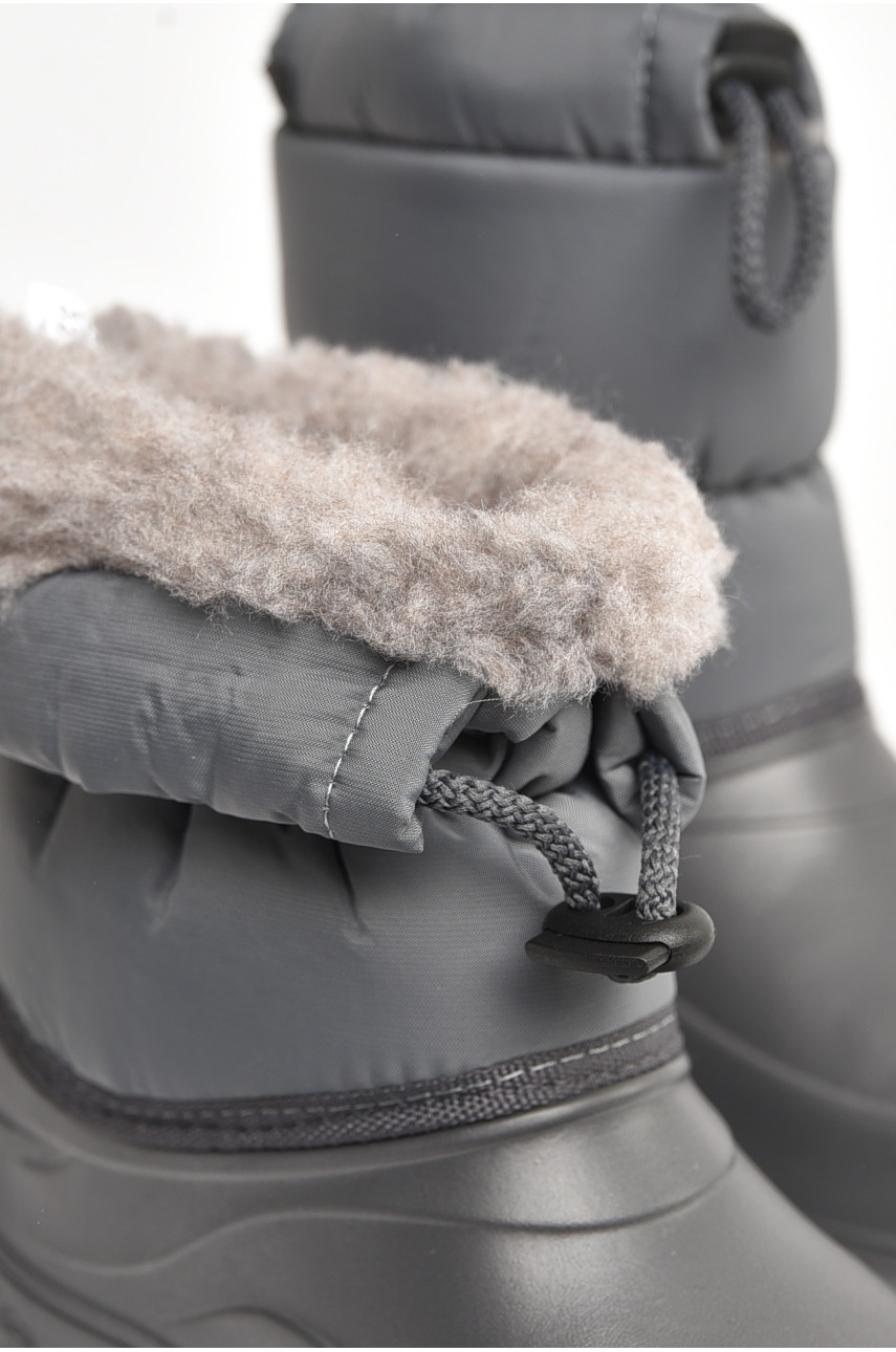 Дутики дитячі на хутрі сірого кольору 087 207390