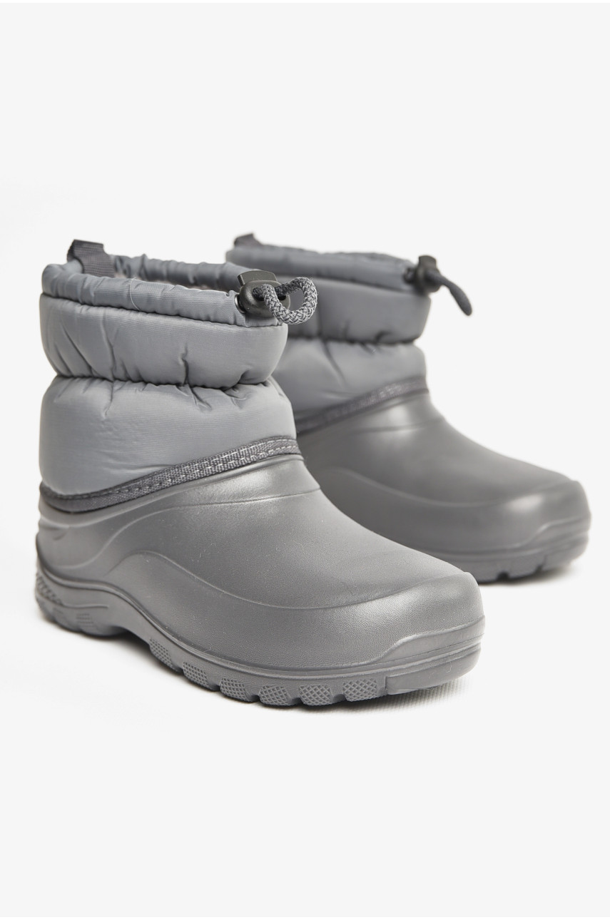 Дутики дитячі на хутрі сірого кольору 083 207392