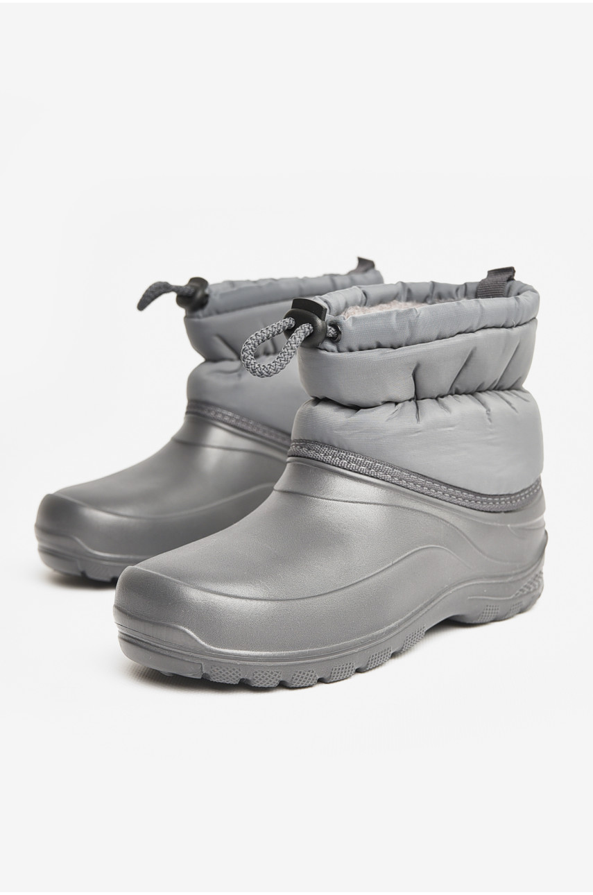 Дутики дитячі на хутрі сірого кольору 083 207392