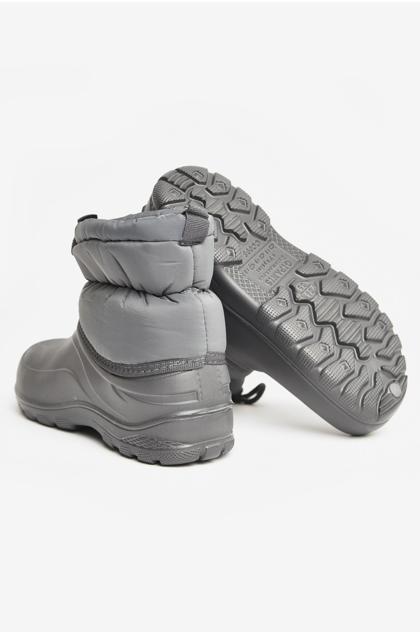 Дутики дитячі на хутрі сірого кольору 083 207392