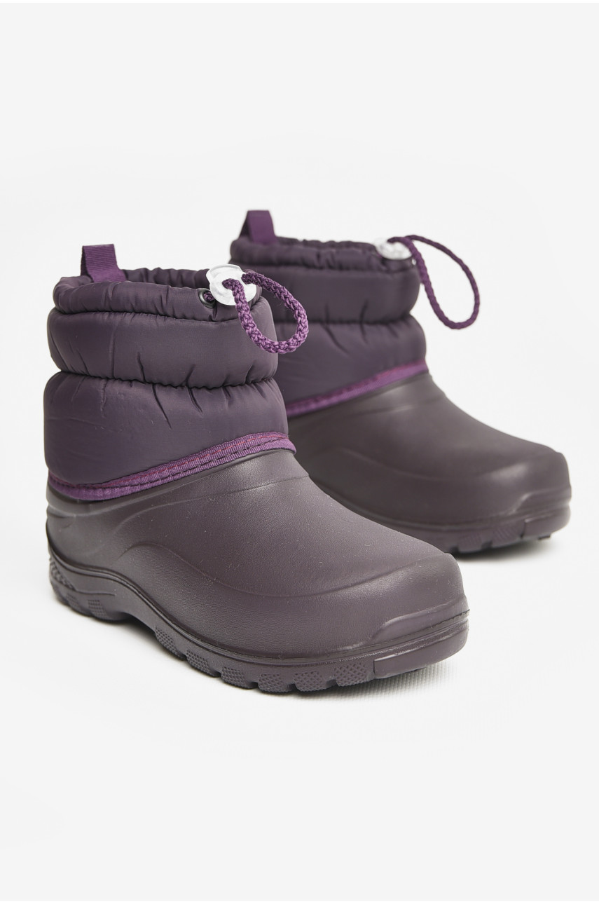 Дутики дитячі на хутрі фіолетового кольору 083 207394