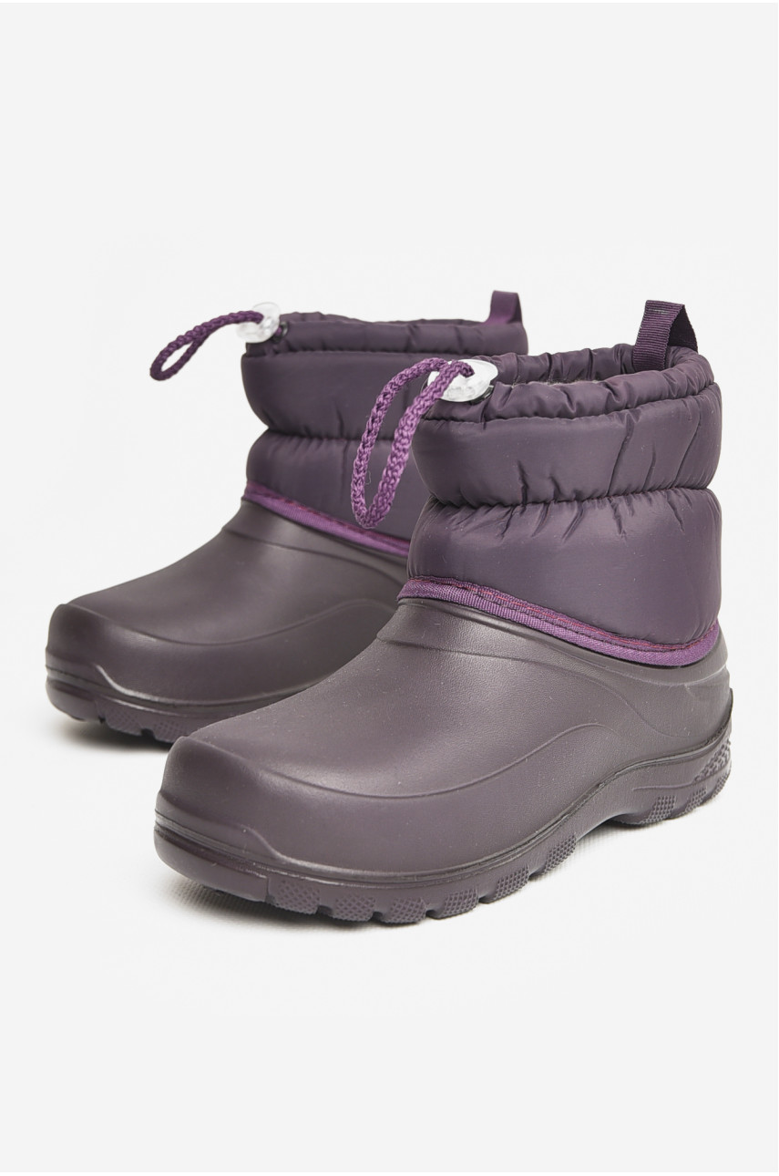 Дутики дитячі на хутрі фіолетового кольору 083 207394