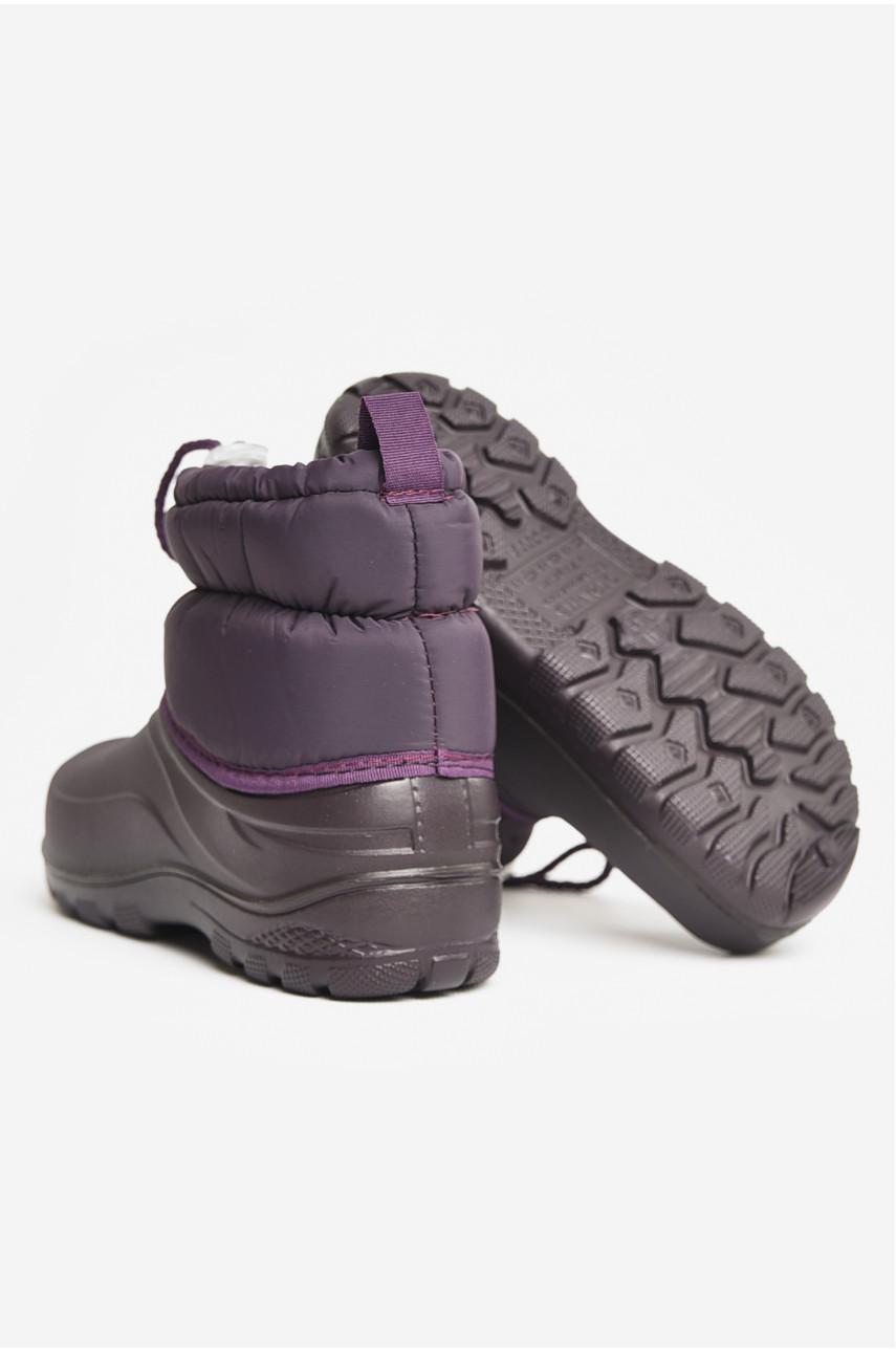 Дутики дитячі на хутрі фіолетового кольору 083 207394