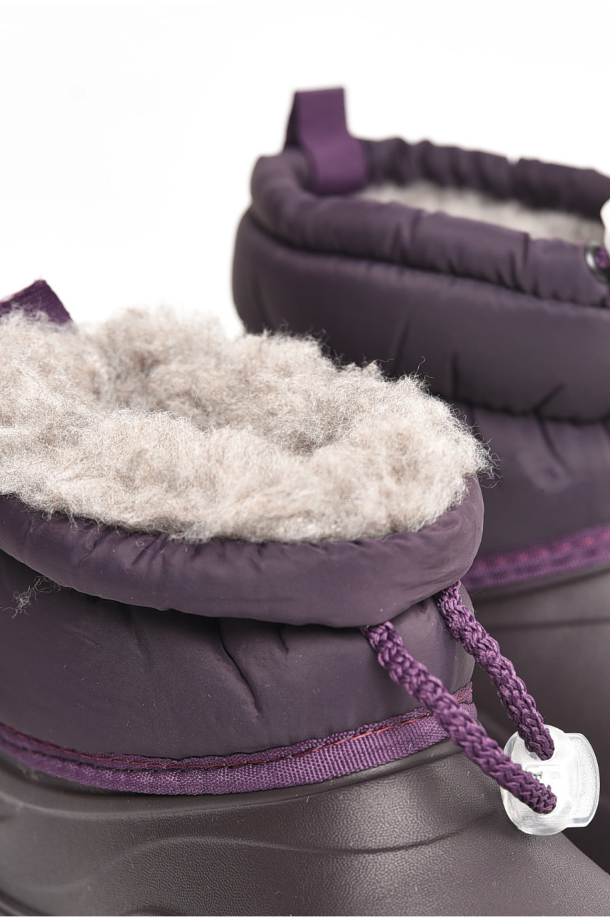 Дутики дитячі на хутрі фіолетового кольору 083 207394