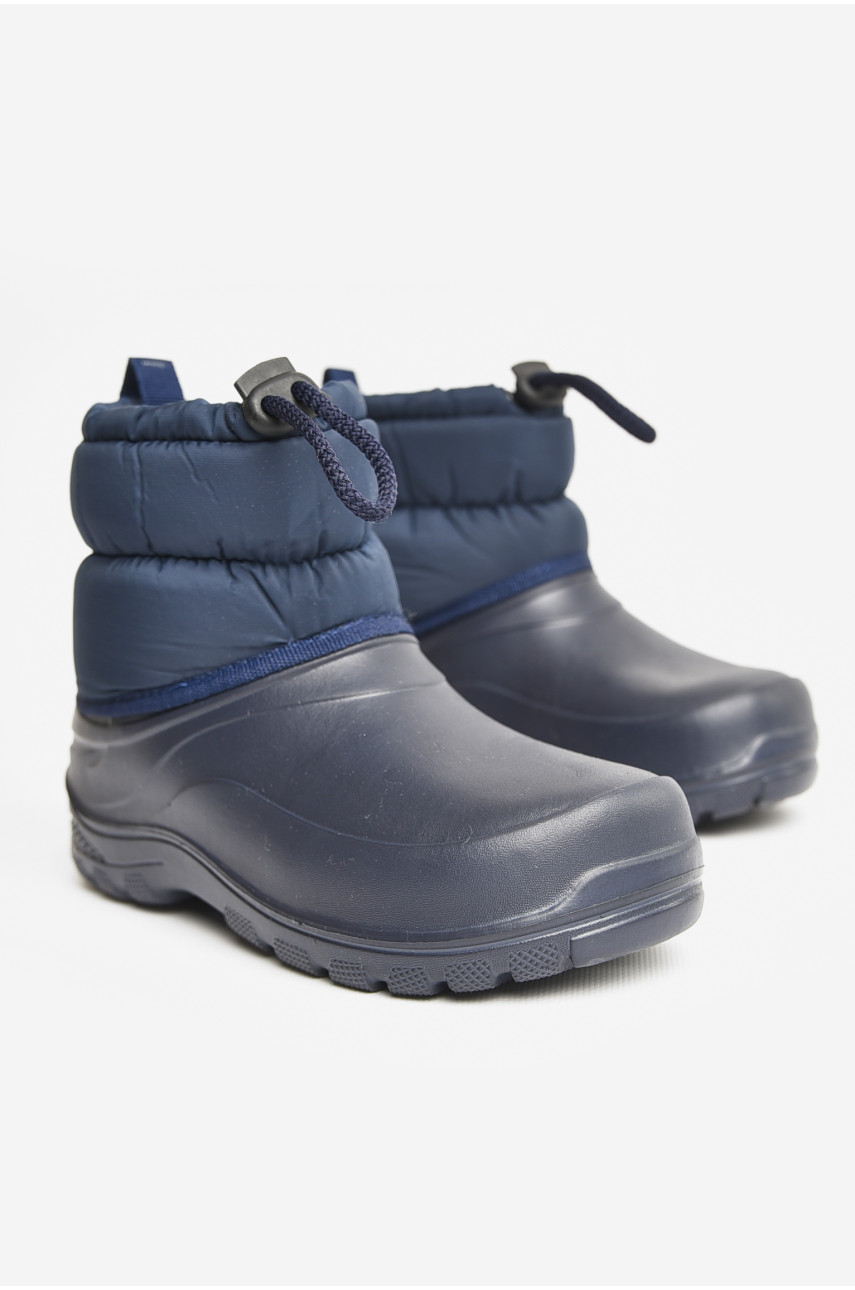 Дутики дитячі на хутрі темно-синього кольору 083 207395