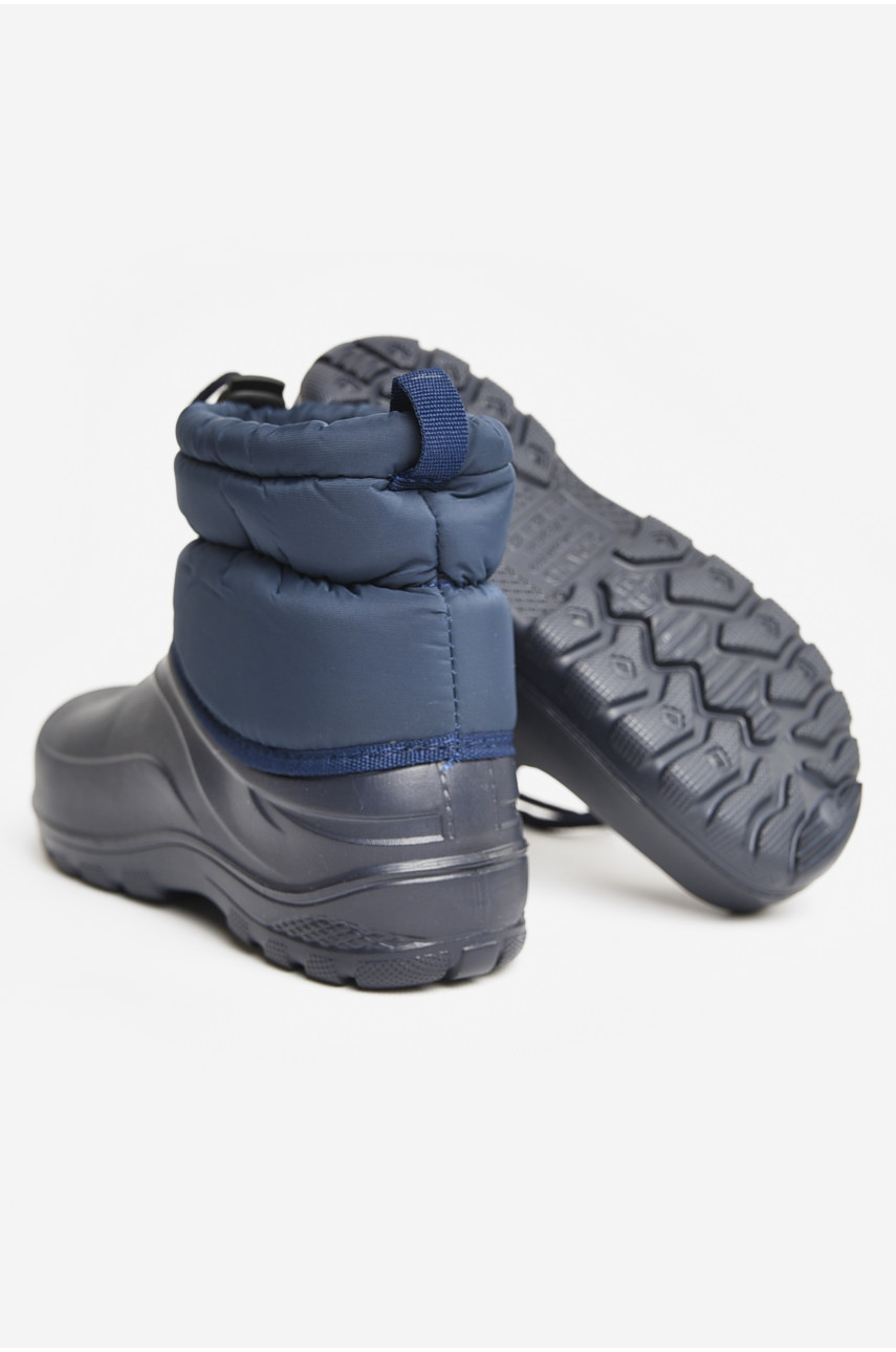 Дутики дитячі на хутрі темно-синього кольору 083 207395