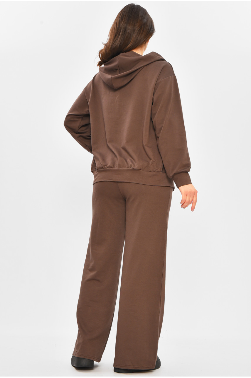 Спортивный костюм женский однотонный шоколадного цвета 359 207401
