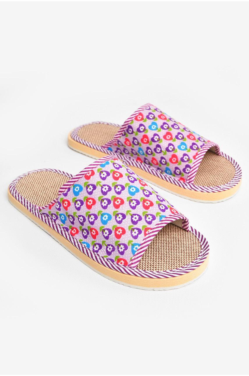Тапочки домашние женские сиреневого цвета sp-026 207417