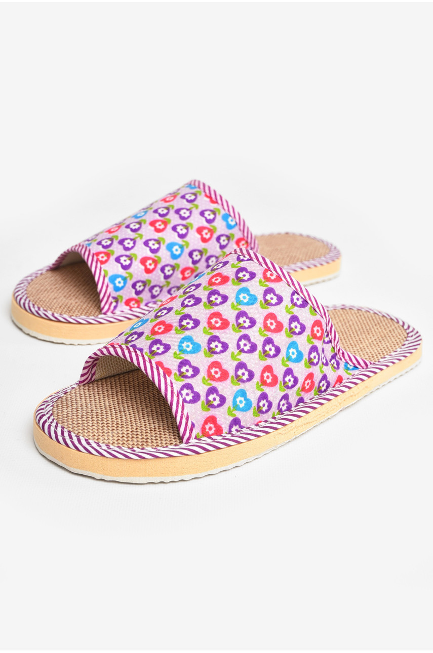 Тапочки домашние женские сиреневого цвета sp-026 207417