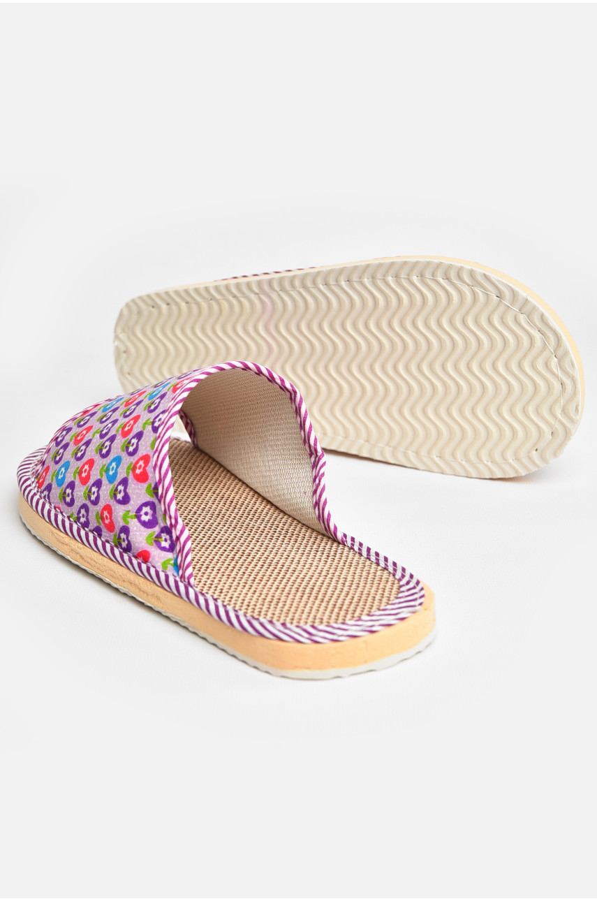 Тапочки домашние женские сиреневого цвета sp-026 207417