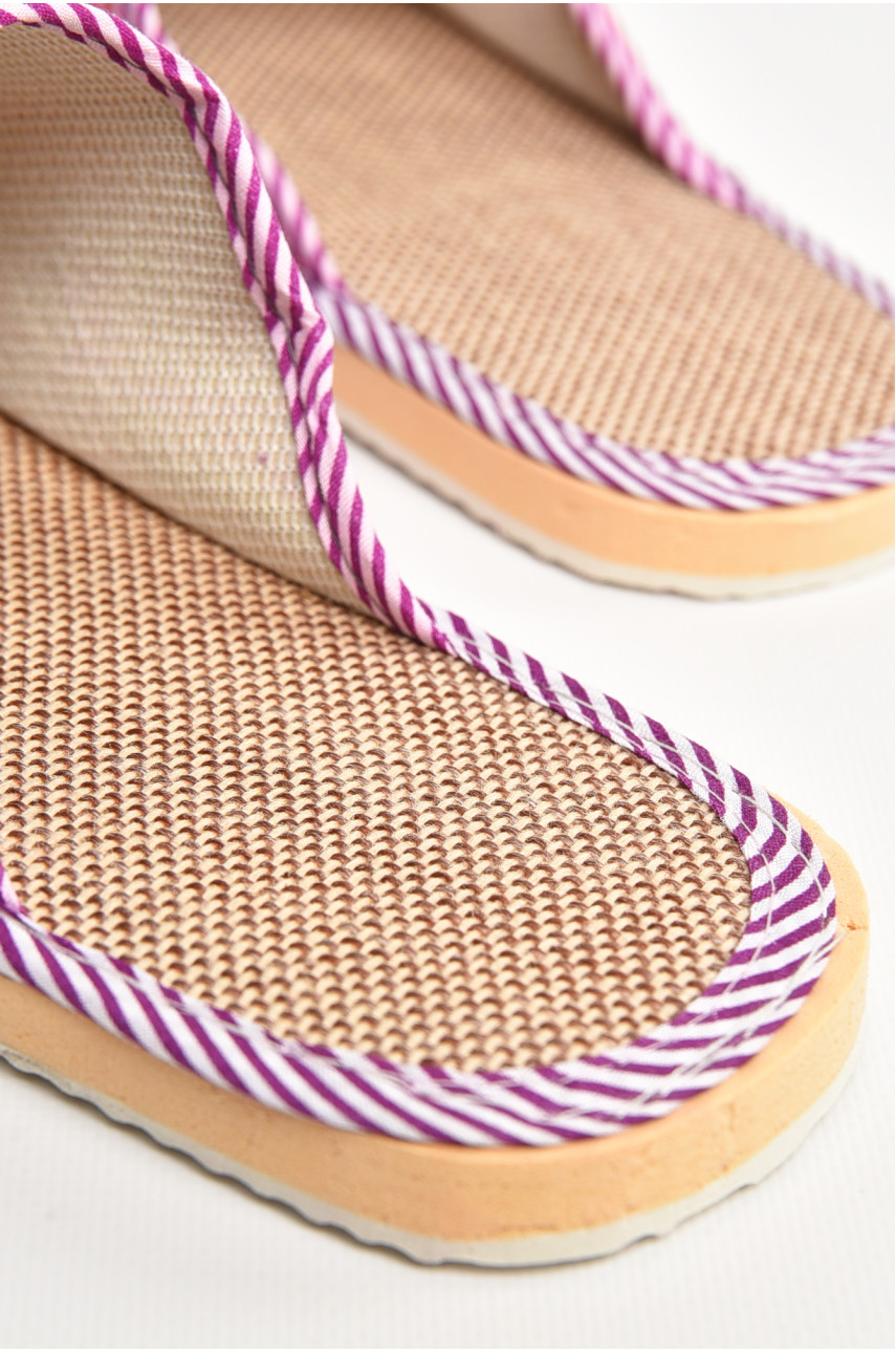 Тапочки домашние женские сиреневого цвета sp-026 207417