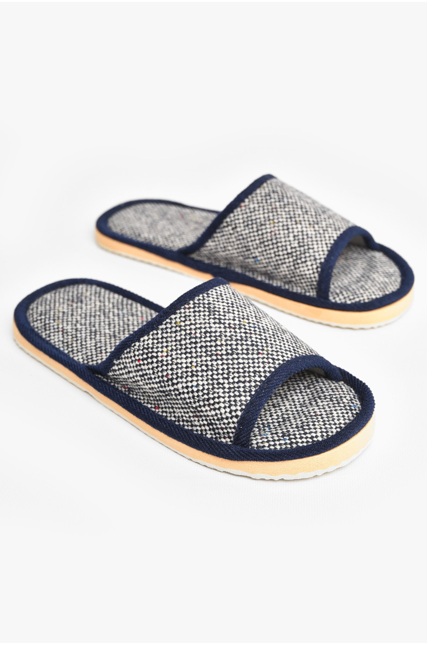 Тапочки домашние женские темно-синего цвета sp-029 207419