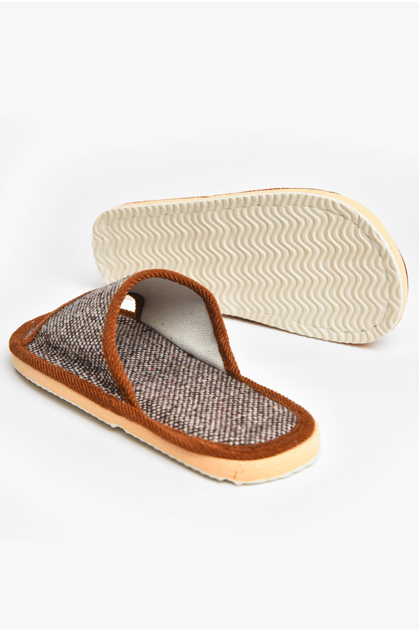 Тапочки домашние женские коричневого цвета sp-029 207420