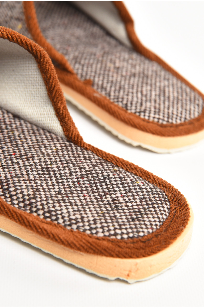 Тапочки домашние женские коричневого цвета sp-029 207420