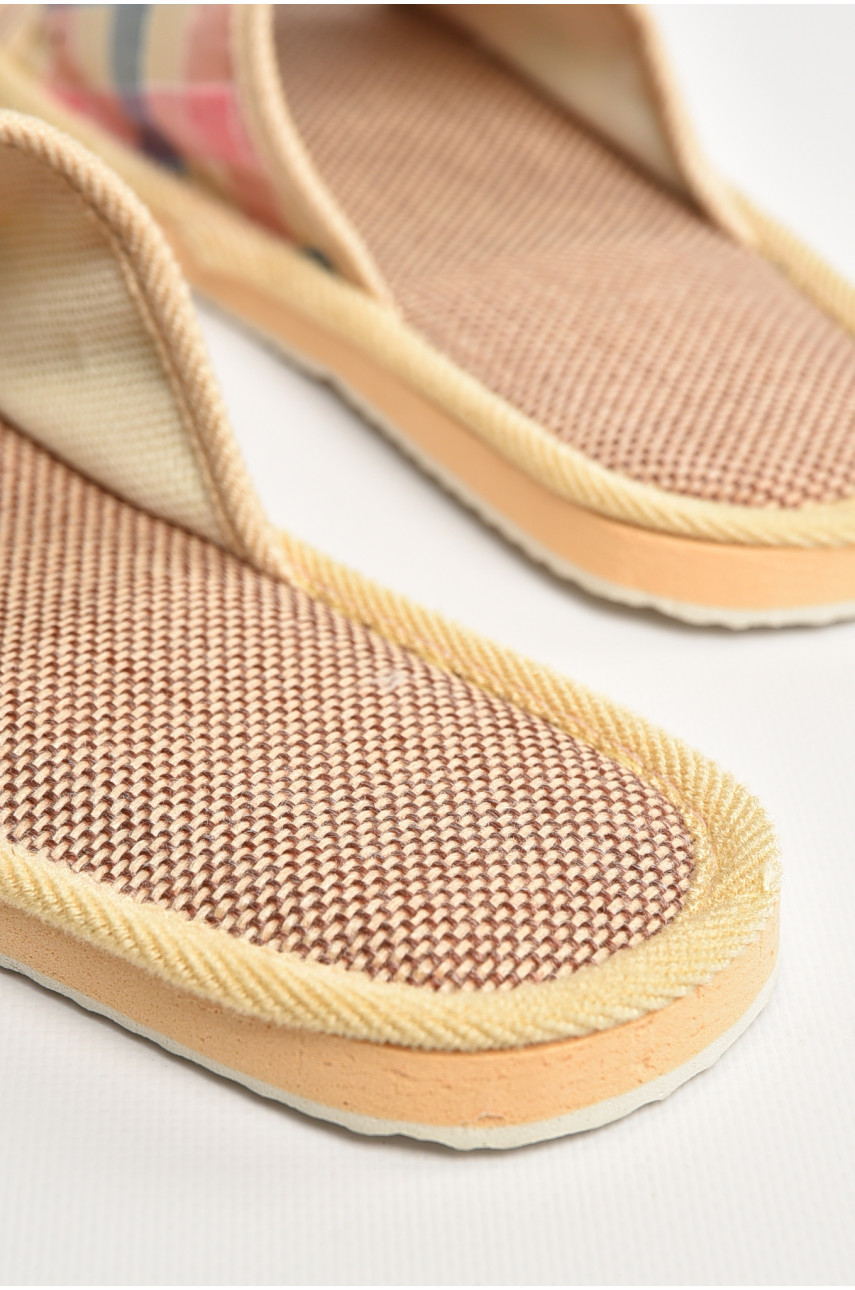 Тапочки домашние женские разноцветные в клеточку sp-028 207423