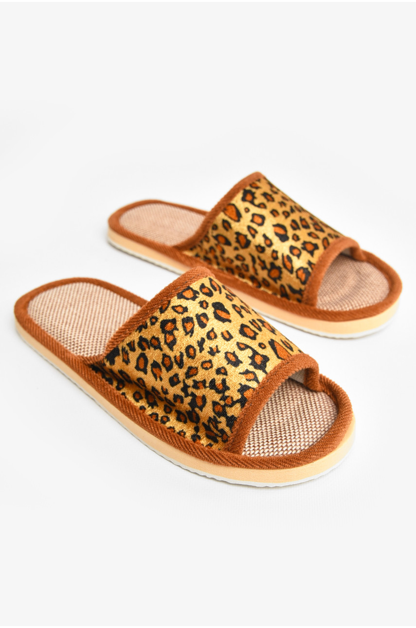 Тапочки домашние женские коричневого цвета sp-025 207426