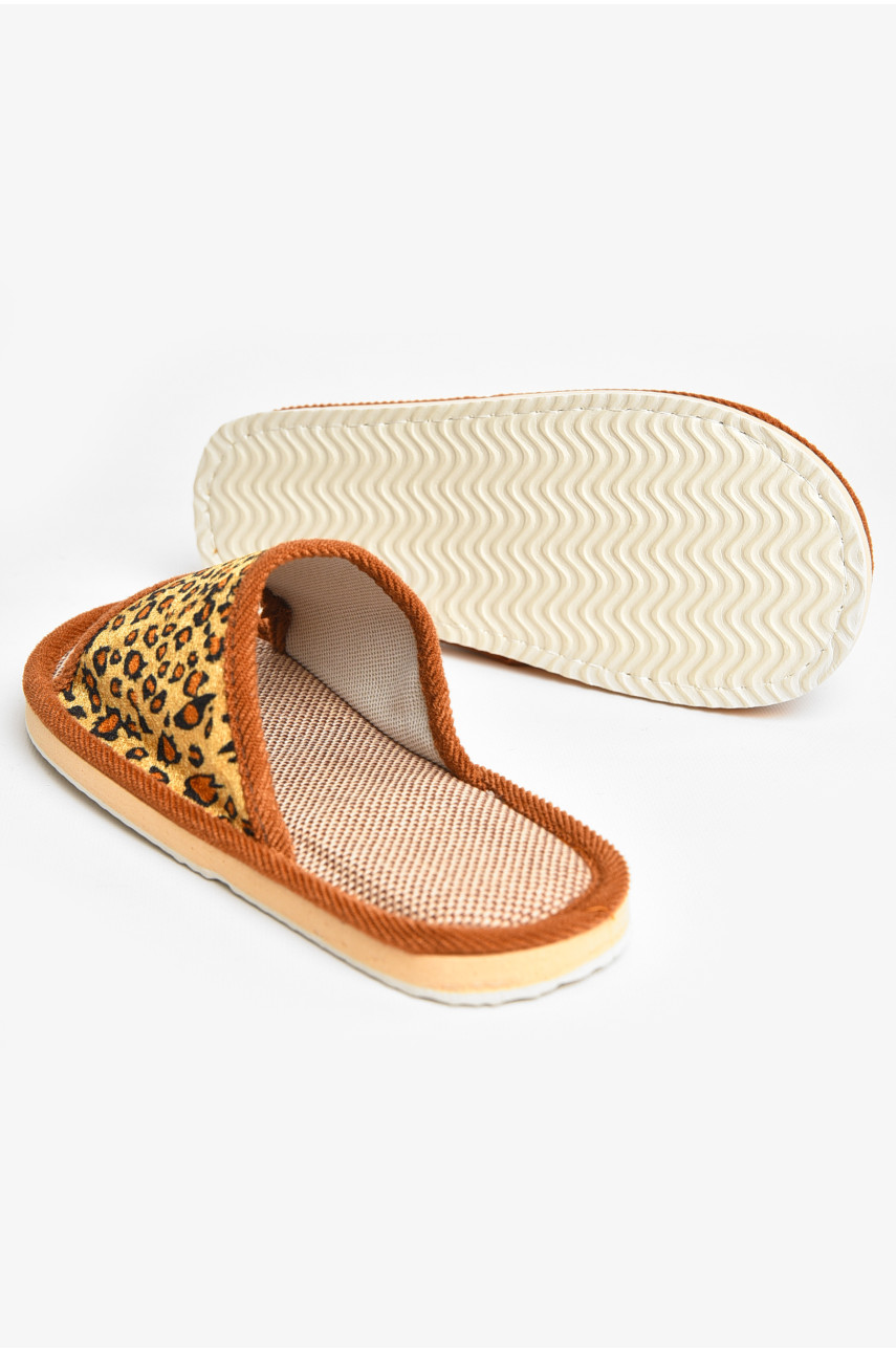 Тапочки домашние женские коричневого цвета sp-025 207426