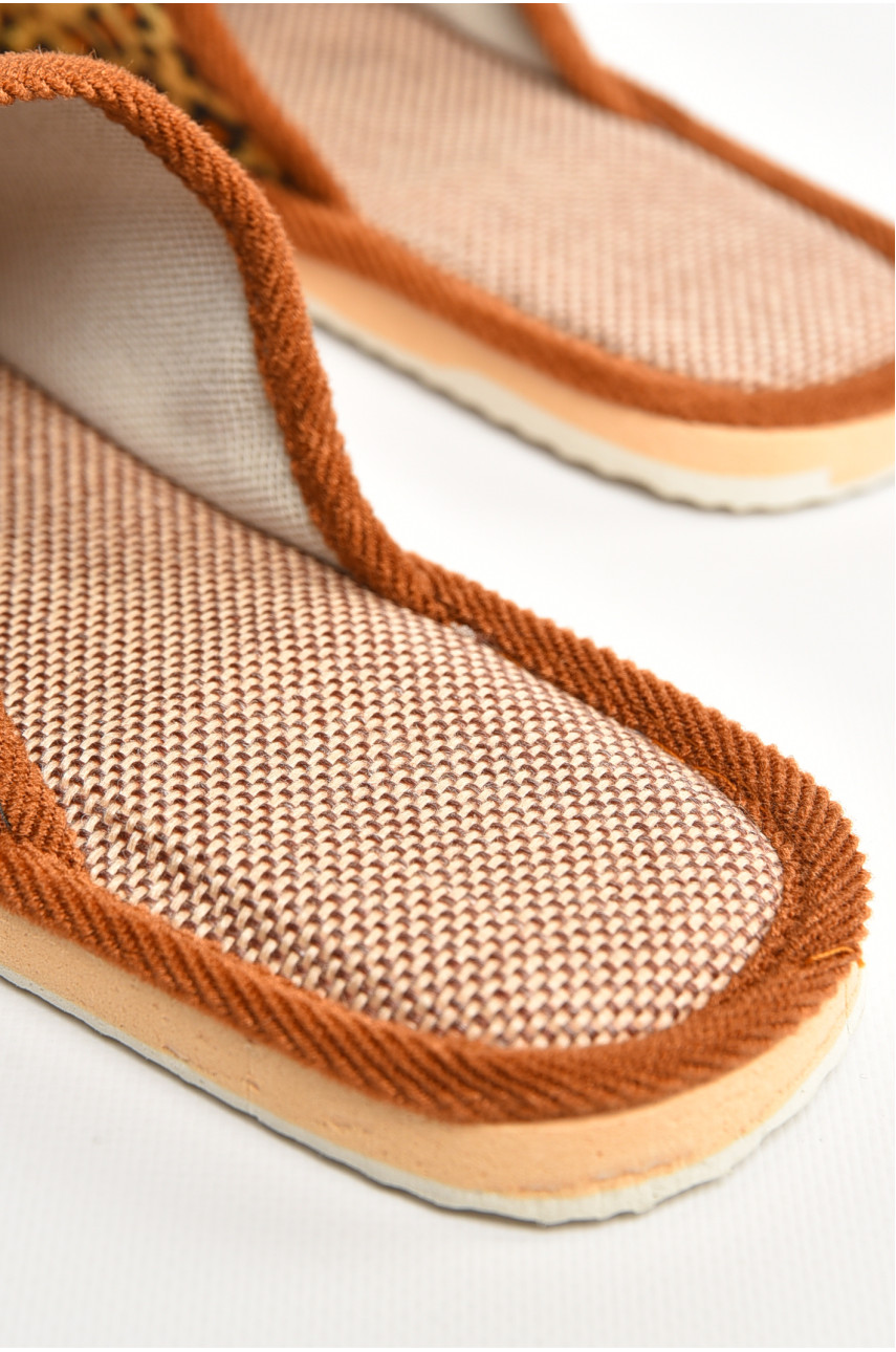 Тапочки домашние женские коричневого цвета sp-025 207426