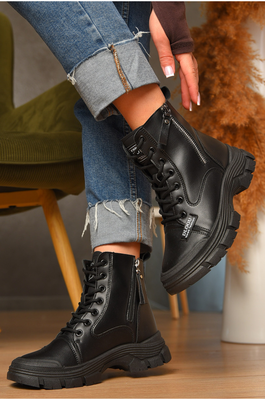 Ботинки женские эврозима черного цвета 036 207428