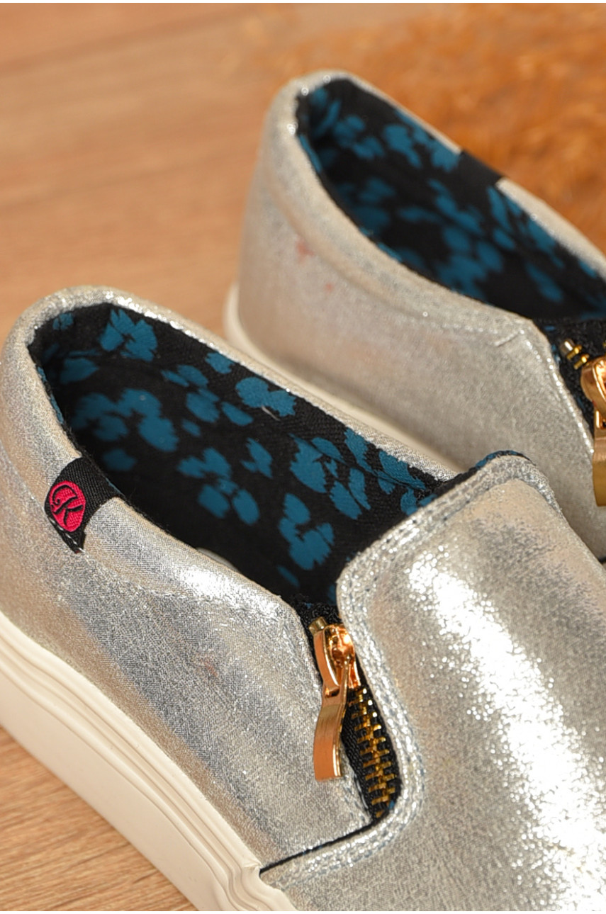 Сліпони жіночі сріблястого кольору 1560302 207433