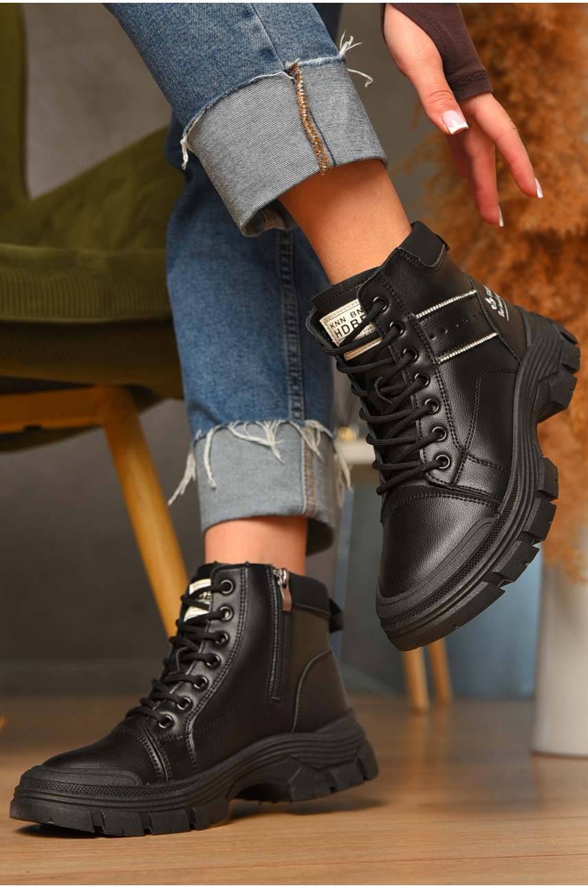 Ботинки женские эврозима черного цвета 035 207435