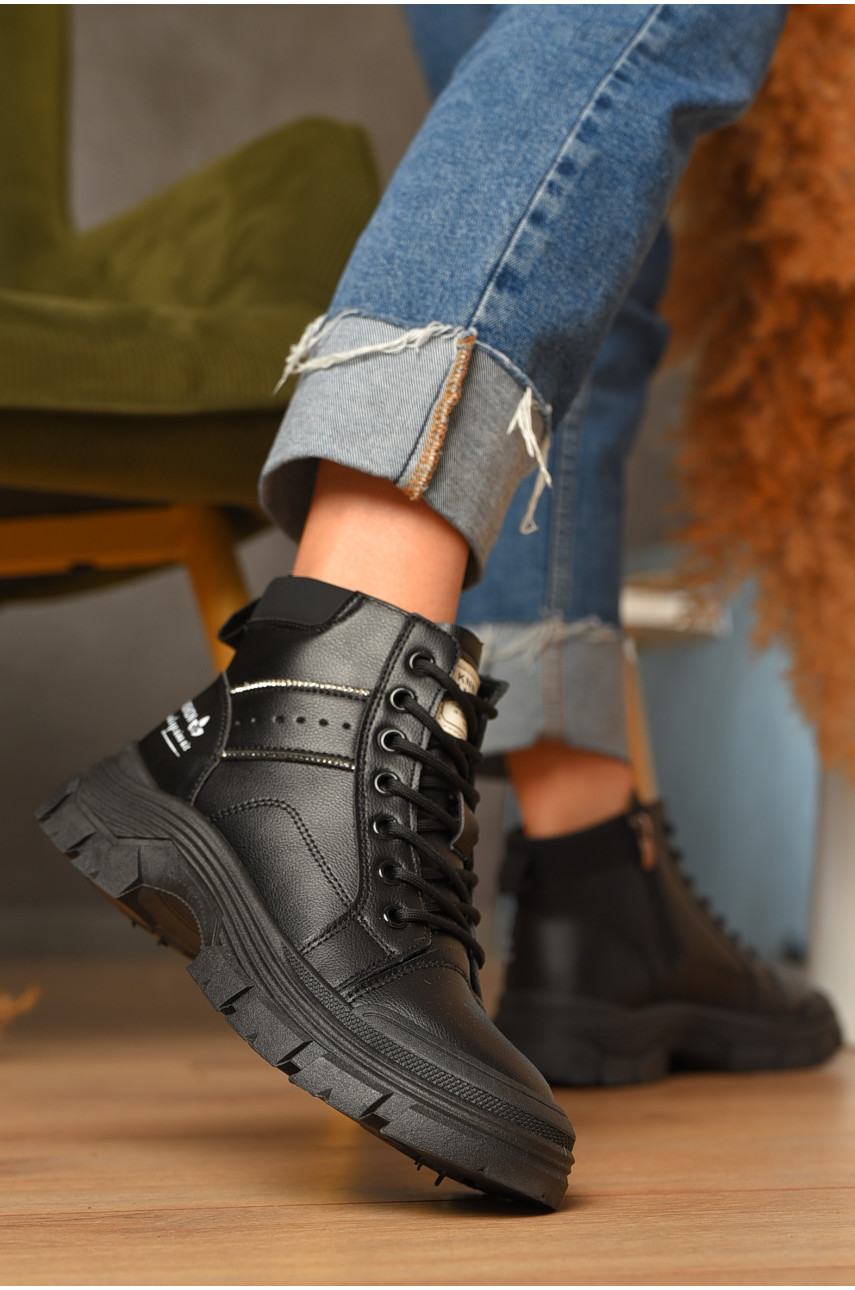 Ботинки женские эврозима черного цвета 035 207435