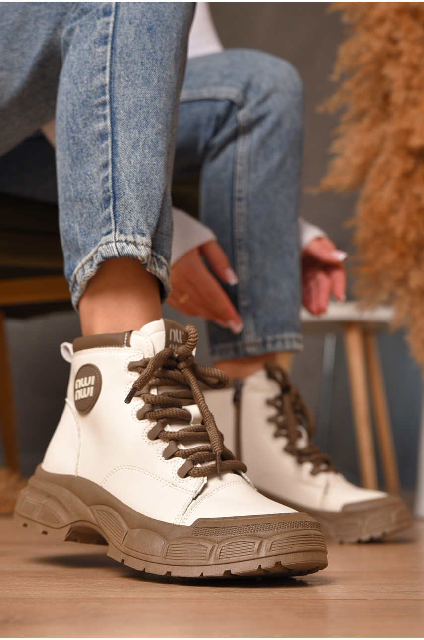 Ботинки женские эврозима светло-бежевого цвета 037-1 207441