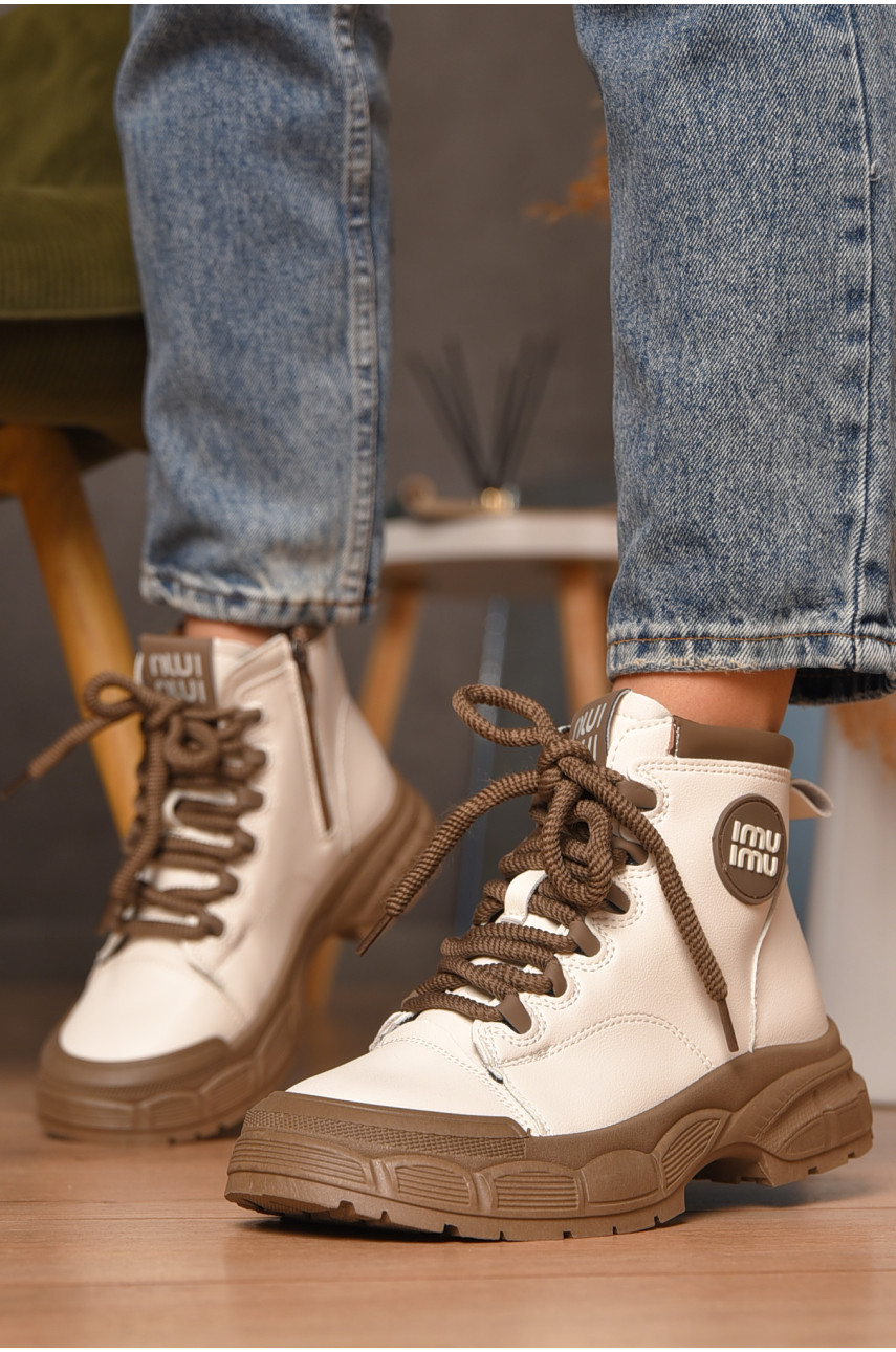 Ботинки женские эврозима светло-бежевого цвета 037-1 207441