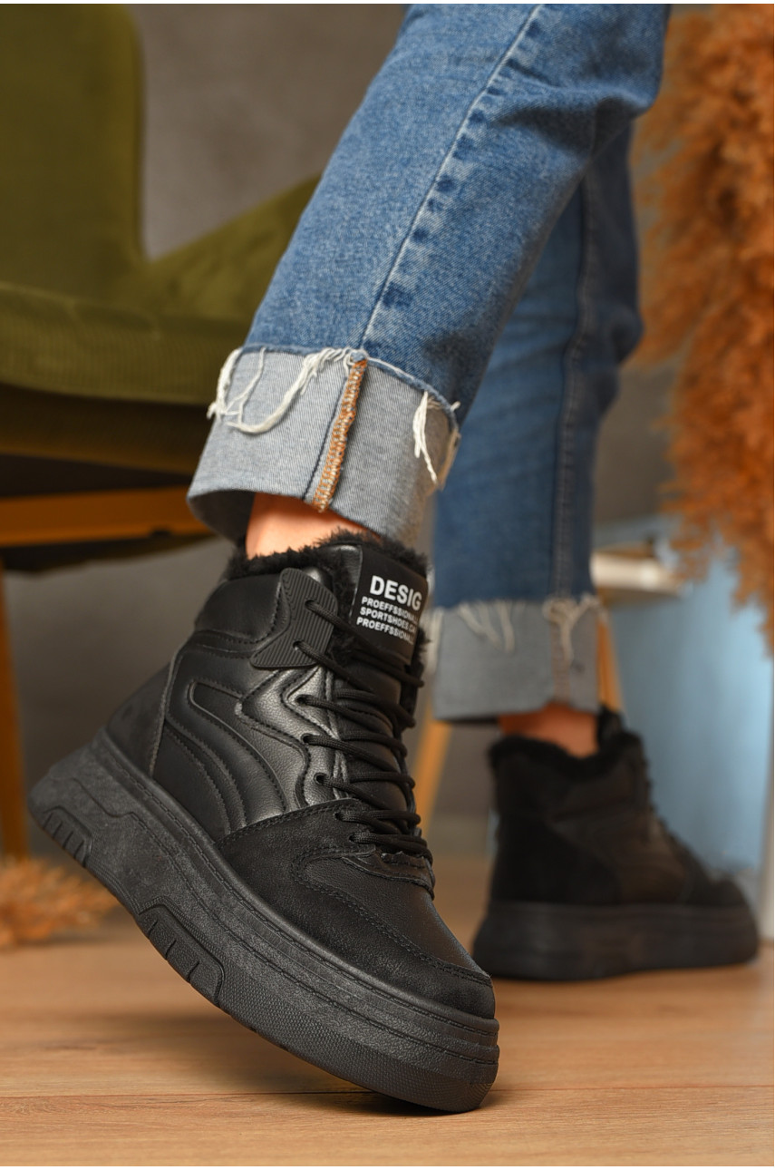 Ботинки женские зимние черного цвета 2024-5-1 207444