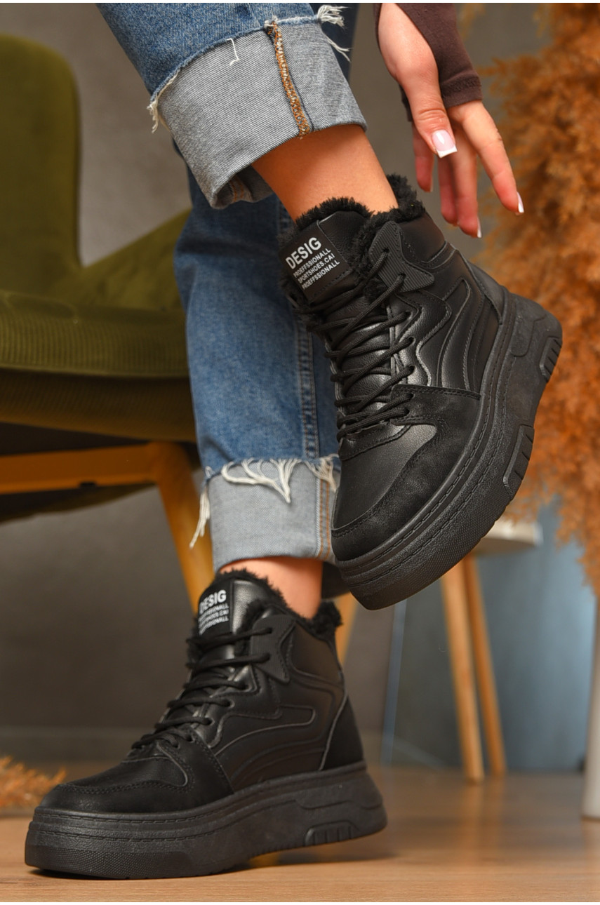 Ботинки женские зимние черного цвета 2024-5-1 207444