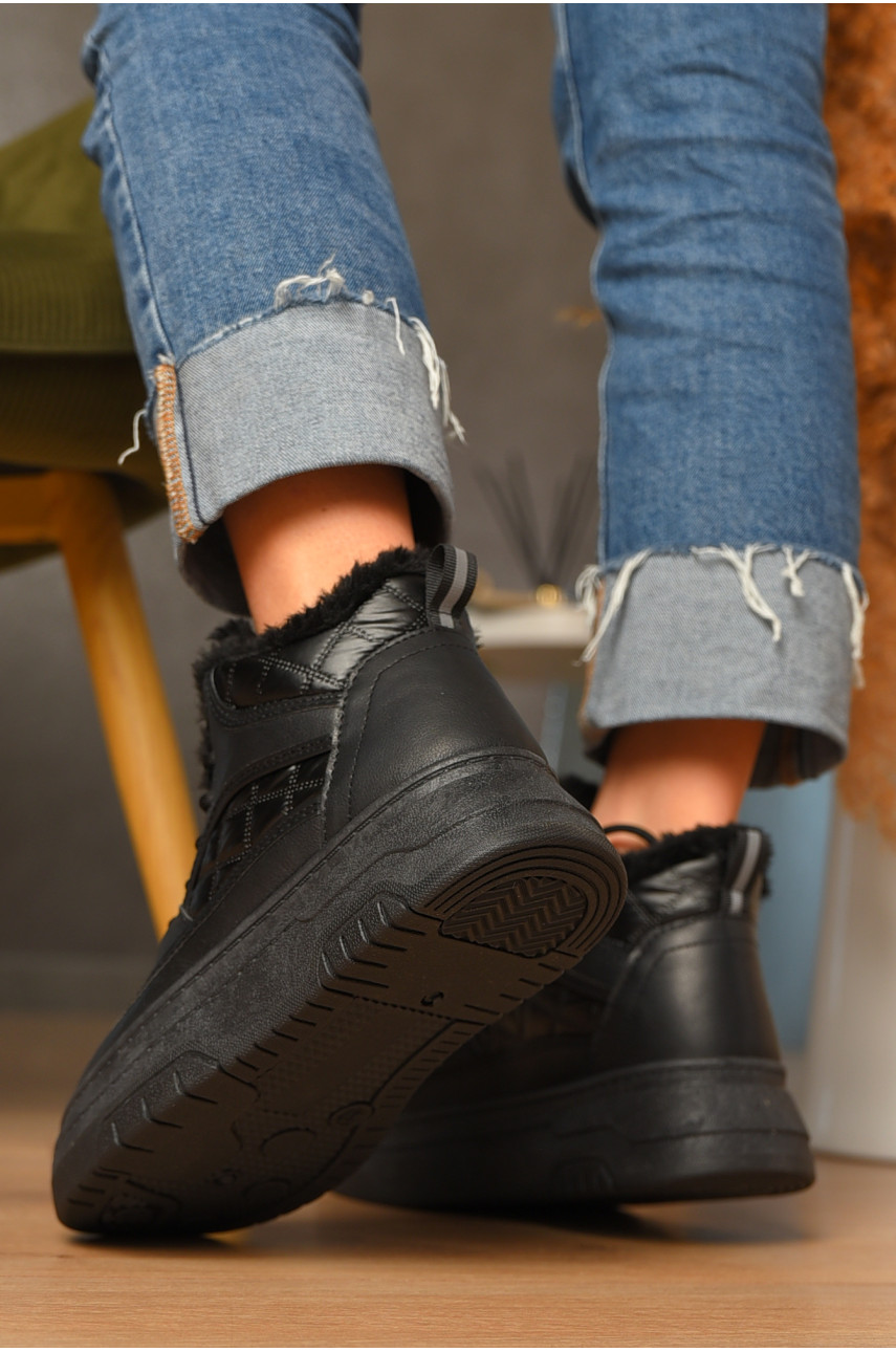 Ботинки женские зимние черного цвета 2024-6-1 207449